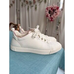 Vivaia Evermore Round Toe Lace Up Knit Sneakers White Size 40 Women's 9 Shoes
